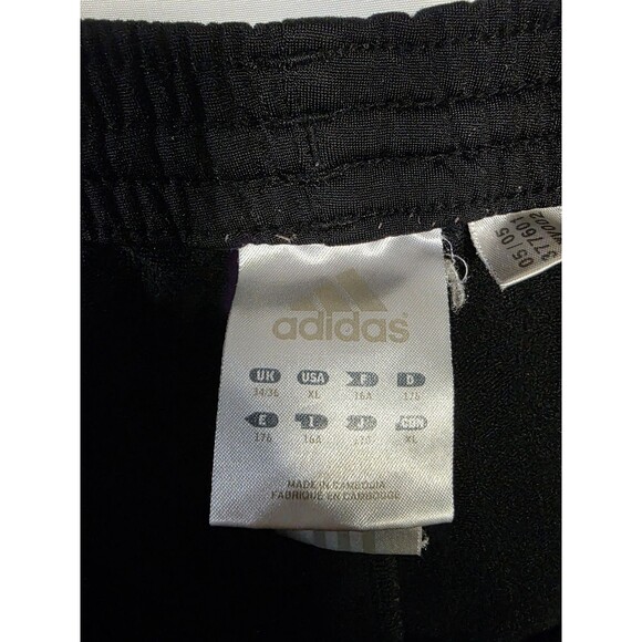 adidas Women's Black Track Pants XL Red 3-Stripes Embroidered Logo - Picture 5 of 5